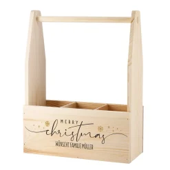 Flaschenträger - Merry Christmas - als Geschenkverpackung zu Weihnachten