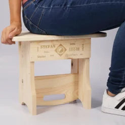 Flaschenträger und Hocker mit Namen und Vereinslogo "SC Leinefelde" graviert