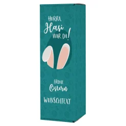 Flaschenverpackung mit Ostermotiv - Hurra, Hasi war da!