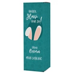 Flaschenverpackung mit Ostermotiv - Hurra, Hasi war da!