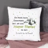 Flauschiges Kissen 'Super Mama' mit Panda Motiv & Wunschtext | Kuschelkissen als Muttertagsgeschenk