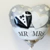 Folien-Ballon - herzförmig - MR & MRS