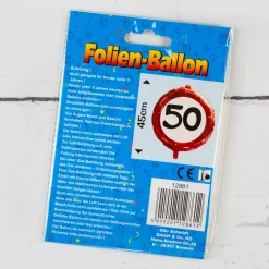 Folienballon Verkehrsschild 40 | Luftballon zum 40. Geburtstag