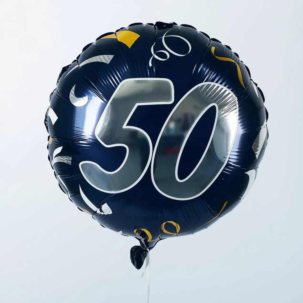 Folienballon zum 50. Geburtstag in dunkelblau