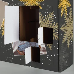 Foto Adventskalender mit gold-schwarzem Motiv