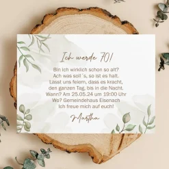 Foto Einladungskarte mit modernem Watercolor Motiv