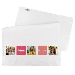 Foto-Handtuch mit Name und Initiale für Mädchen