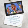 Fotokarte Einladung zur Einschulung