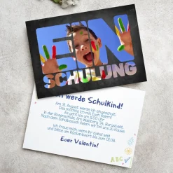 Fotokarte Einladung zur Einschulung