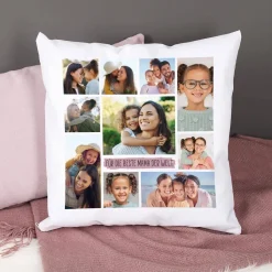 Fotokissen mit 10 Fotos und Ihrem Wunschtext