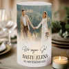 Foto-Lichthülle zur Hochzeit als Tischdekoration
