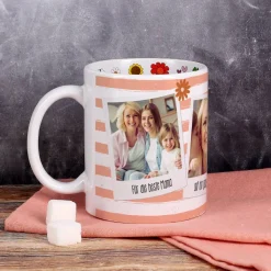Fototasse - Best Mom - mit 3 Fotos und Texten, Innen und Außen bedruckt