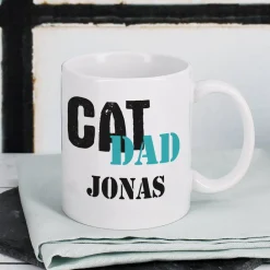 Fototasse Cat Mom | Cat Dad mit Ihrem Wunschnamen
