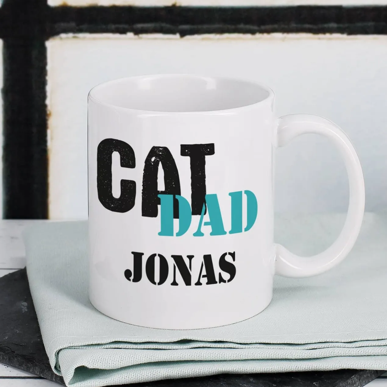 Fototasse Cat Mom | Cat Dad mit Ihrem Wunschnamen