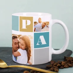 Fototasse für Papas mit 4 Lieblingsfotos bedruckt