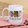 Fototasse - Oma du bist die Beste - mit 3 Bildern bedruckt