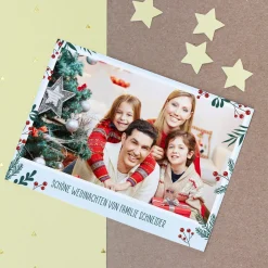 Foto Weihnachtspostkarte mit Ihrem Wunschtext