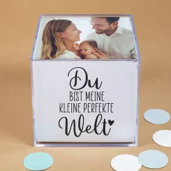 Foto-Würfel zum Valentinstag mit Ihren Fotos und 5 verschiedenen Sprüchen