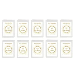Freudentränen-Taschentücher zur Hochzeit mit Punkten und Namen 10er Set