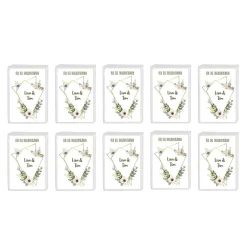 Freudentränen-Taschentücher zur Hochzeit mit Blüten in Aquarell-Optik 10er Set