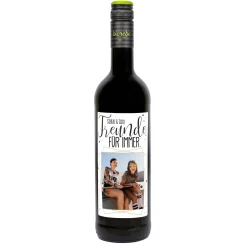 Freunde für immer - Biorebe Wein mit persönlichem Etikett - Bienenfreundlich & Nachhaltig