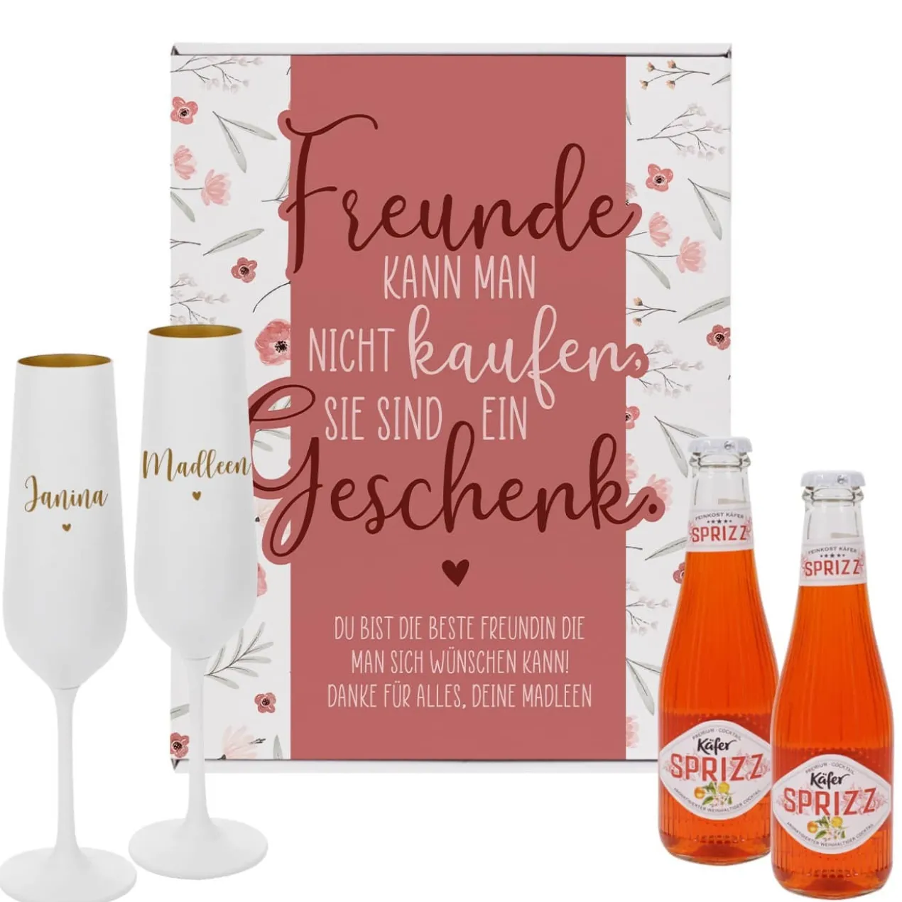 Freunde sind ein Geschenk - Käfer Sprizz Geschenkset für Freundinnen