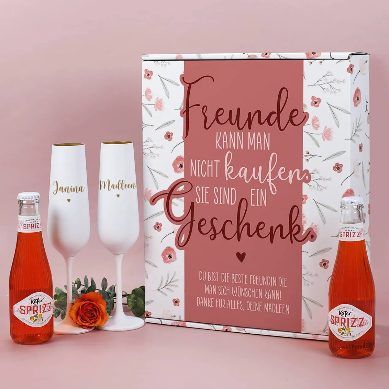 Freunde sind ein Geschenk - Käfer Sprizz Geschenkset für Freundinnen