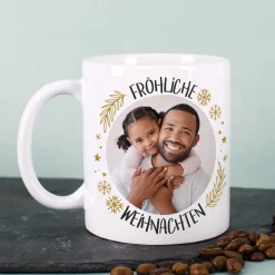 Fröhliche Weihnachten - Fototasse mit Ihrem Lieblingsbild