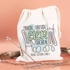 Friede, Freude, Eier suchen - Stoffsäckchen zu Ostern