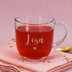Für kuschlig warme Weihnachten - Geschenkset mit gravierten Glas und personalisierter Verpackung