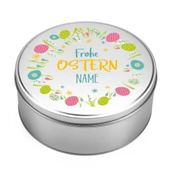 Frohe Ostern - Blechdose mit Name
