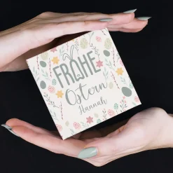 Frohe Ostern Geschenk - 4 Lindorkugeln in pastellfarbener Osterverpackung