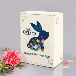 Frohe Ostern - Geschenkverpackung mit Wunschtext und Osterhase
