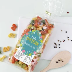 Frohe Ostern - Nudeln in Hasenform mit Wunschtext