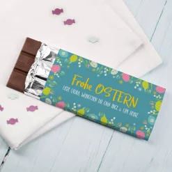 Frohe Ostern - Schokolade mit Ihrem Gruß bedruckt, 100 g