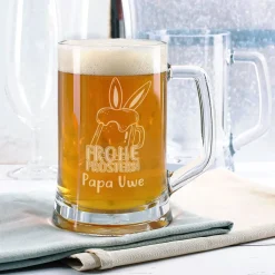 Frohe Prostern - Bierseidel mit persönlicher Namensgravur zu Ostern