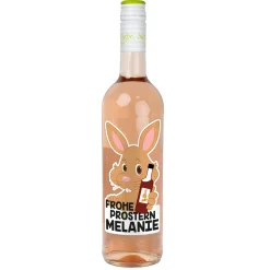 Frohe Prostern - Weinflasche zu Ostern mit bedrucktem Etikett | Biorebe Wein