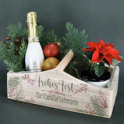 Frohes Fest - Geschenkkorb zu Weihnachten mit Ihrem Wunschtext