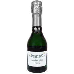Frohes Fest - kleiner Sekt mit Text personalisiert | Gelderman Flaschengärung