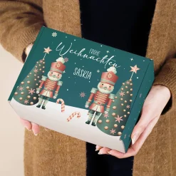 Frohe Weihnachten - Geschenkset mit Teekanne Tee und Namenstasse