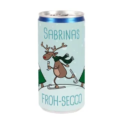 Froh-Secco zu Weihnachten mit Name