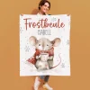 Frostbeule - kleine Kuscheldecke mit Ihrem Wunschnamen und niedlichem Mausmotiv