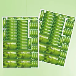 100 Fußball Aufkleber mit Namensaufdruck für die Schule