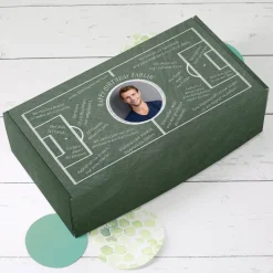 Fußball Geschenkkarton mit Foto und Wunschtext