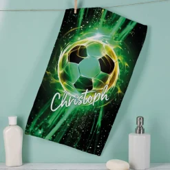 Fußball Handtuch in 3 Größen mit Wunschname bedruckt