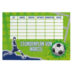 Fußball-Stundenplan mit magnetischer Rückseite