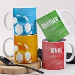 Fußball Tasse mit Namensaufdruck