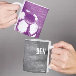 Fußball Tasse mit Namensaufdruck