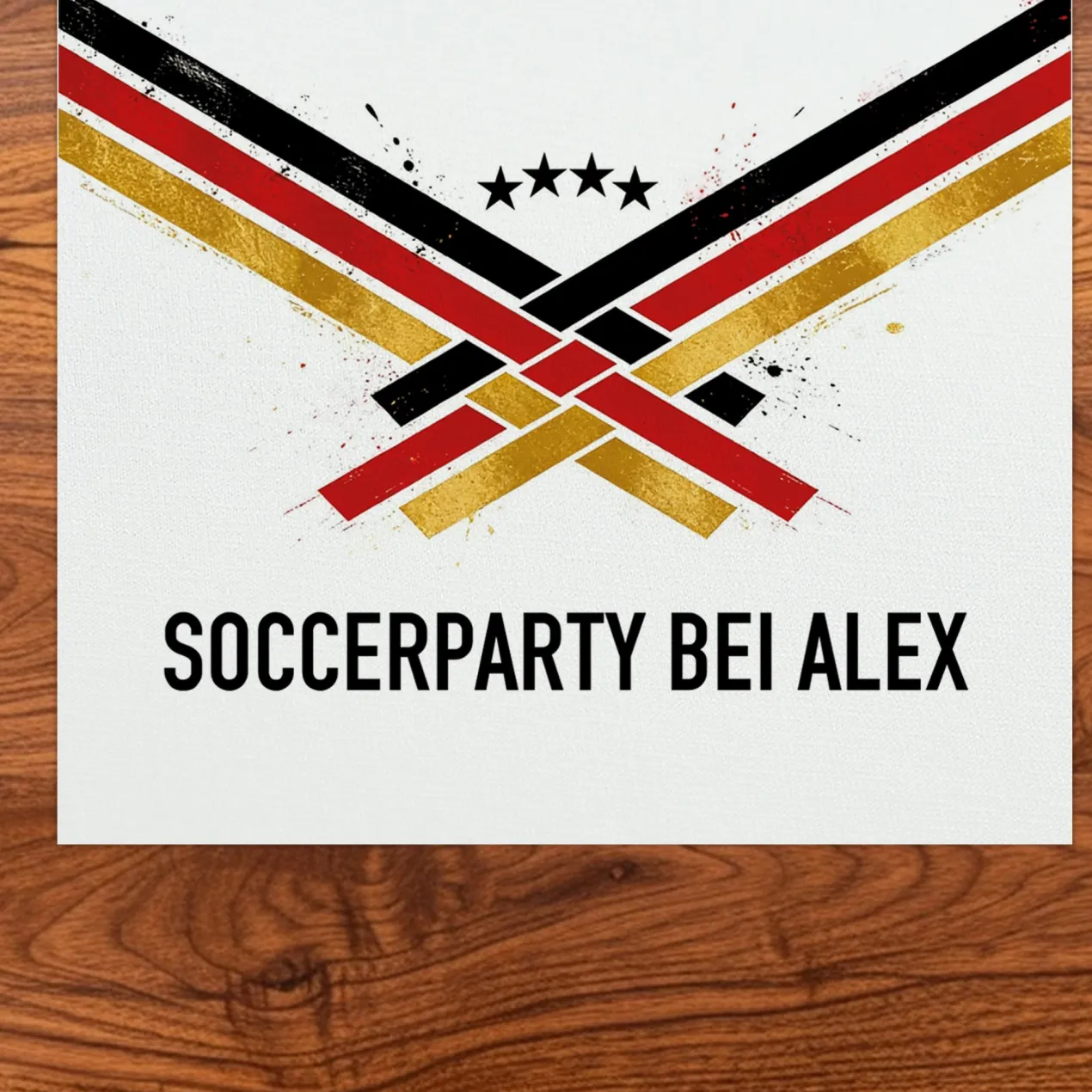 Fußball Tischläufer personalisiert mit Wunschtext | Deutschland Tisch Deko für WM, EM & Public Viewing