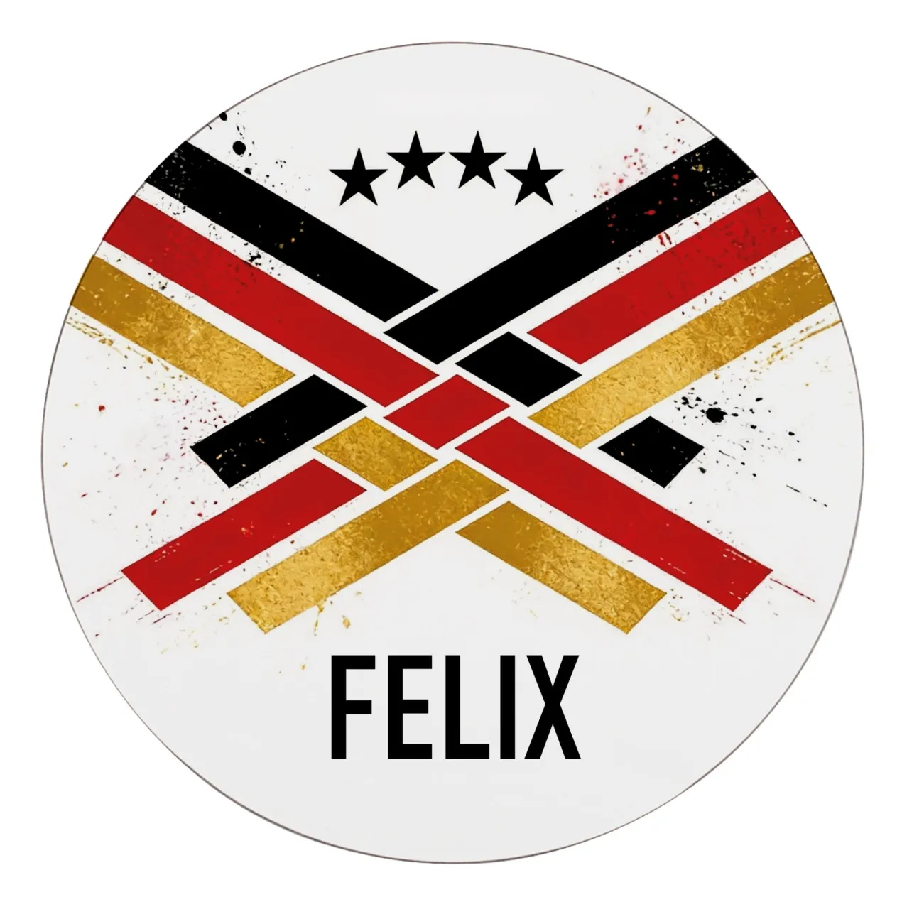 Fußball Untersetzer personalisiert mit Name und Deutschland Motiv | Stabil für WM, EM & Public Viewing